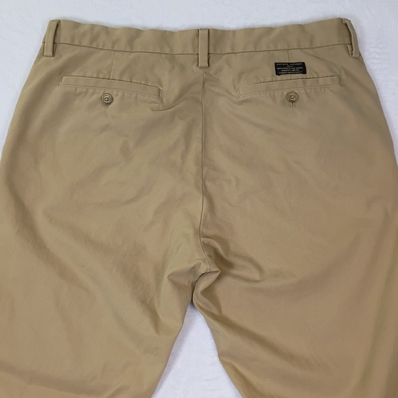 Banana Republic Emerson Chino Pants Sand Khaki Men Size 36x34 Straight Fit - Picture 7 of 13
